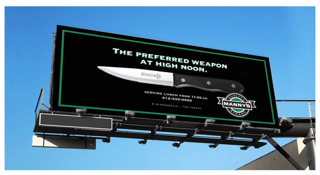 Manny's Steakhouse Billboard