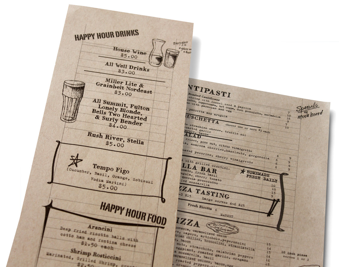 Mozza Mia Menus