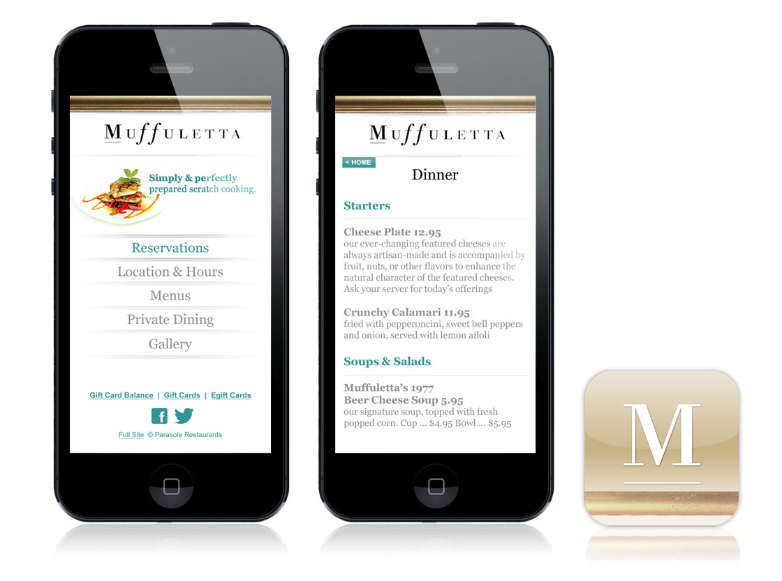 Muffuletta Mobile Website